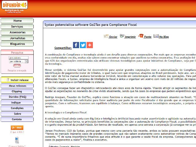 Systax potencializa software Go2Tax para Compliance Fiscal