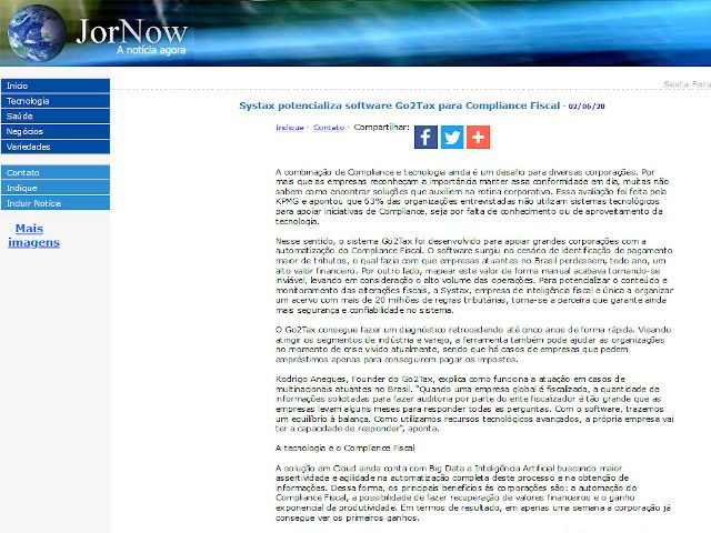 Systax potencializa software Go2Tax para Compliance Fiscal