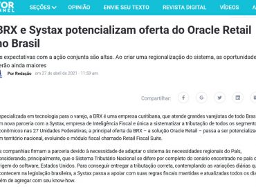 BRX e Systax potencializam oferta do Oracle Retail no Brasil