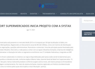 Rede Fort Supermercados inicia projeto com a Systax