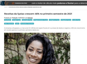 Receitas da Systax crescem 46% no primeiro semestre de 2021