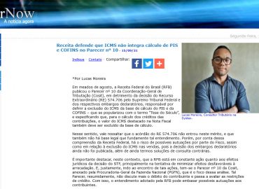 Receita defende que ICMS não integra cálculo de PIS e COFINS no Parecer nº 10