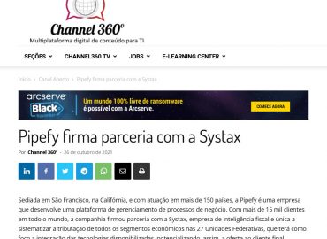 Pipefy firma parceria com a Systax