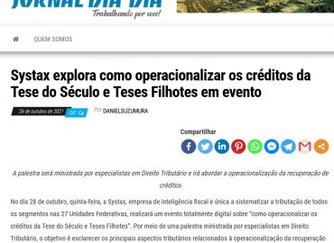 Systax explora como operacionalizar os créditos da Tese do Século e Teses Filhotes em evento