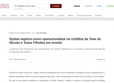 Systax explora como operacionalizar os créditos da Tese do Século e Teses Filhotes em evento