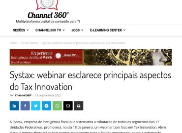 Systax: webinar esclarece principais aspectos do Tax Innovation