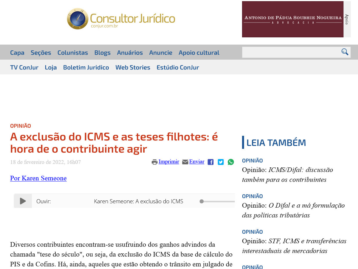 A exclusão do ICMS e as teses filhotes: é hora de o contribuinte agir