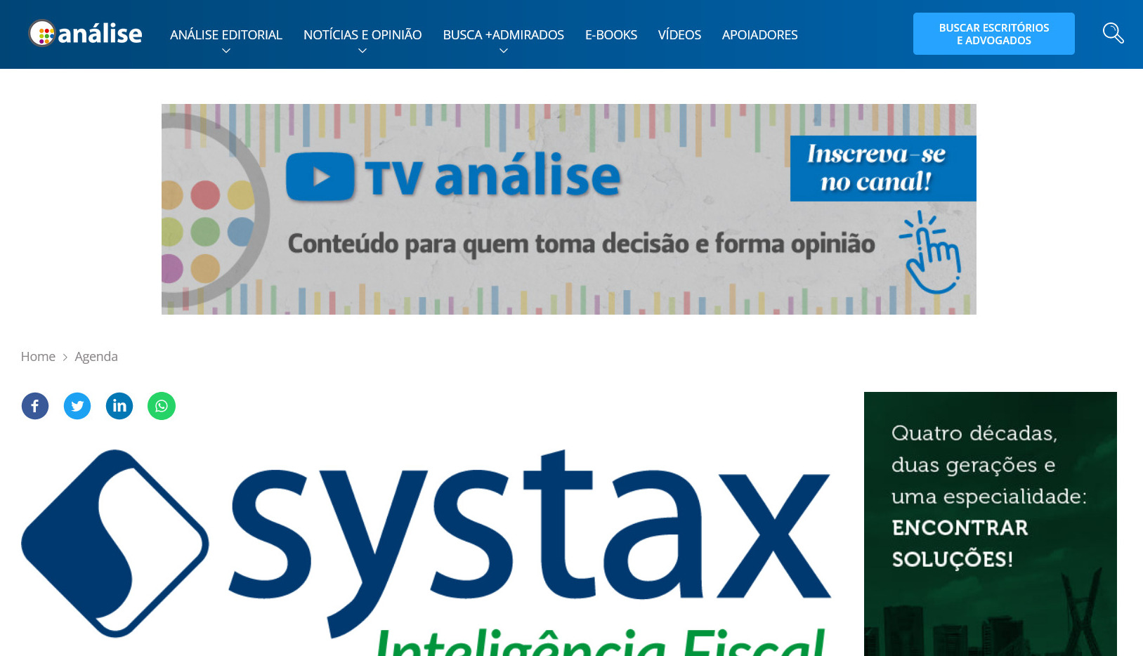 Compliance e Planejamento Tributário são temas do novo webinar da Systax