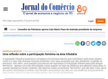Uma reflexão sobre a participação feminina na área tributária
