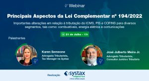Principais Aspectos da Lei Complementar nº 194/2022